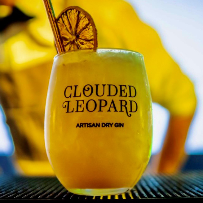 Branded Clouded Leopard Gin Glass - Perfect Gift